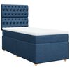 vidaXL Boxspringbett mit Matratze Blau 90x200 cm Stoff