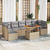 vidaXL Garten-Sofa-Set mit Kissen mit Kissen 8 pcs Beige und Grau