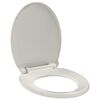 vidaXL Toilettensitz mit Absenkautomatik Quick-Release Hellgrau Oval