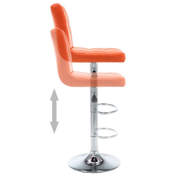 vidaXL Barhocker 2 Stk. Orange Kunstleder