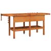 vidaXL Werkbank mit Schubladen Schraubst&ouml;cken 192x62x83 cm Akazienholz