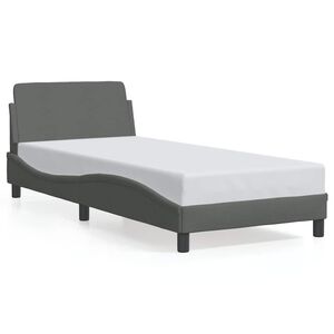vidaXL Bettgestell "Dover" Dunkelgrau 80x200 cm Stoff