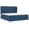 vidaXL Boxspringbett mit Matratze mit Kopfteil Blau 200 x 180 cm Stoff