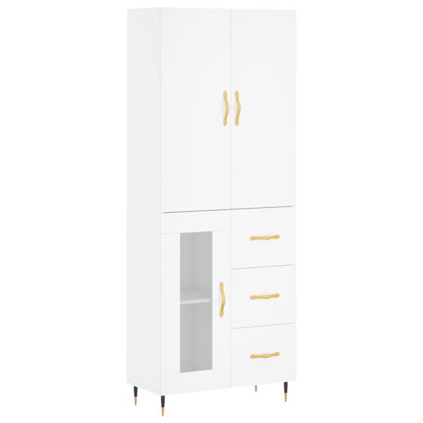 vidaXL Highboard Wei&szlig; 69,5x34x180 cm Holzwerkstoff