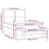 vidaXL Boxspringbett mit Matratze Dunkelbraun 140x190 cm Stoff