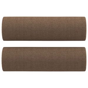 vidaXL Zierkissen 2 Stk. Braun &Oslash;15x50 cm Stoff