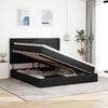 vidaXL Bett mit Stauraum und LED Schwarz 180 x 200 cm Polyester