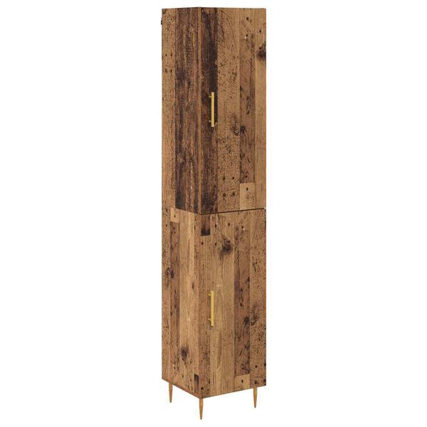 vidaXL Highboard 2 pcs Altholz Holzwerkstoff