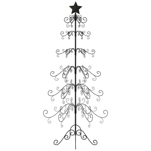 vidaXL Metall-Weihnachtsbaum für Dekorationen Schwarz 180 cm