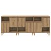 vidaXL Sideboards 3 pcs Artisan-Eiche 60 x 35 x 70 cm Holzwerkstoff