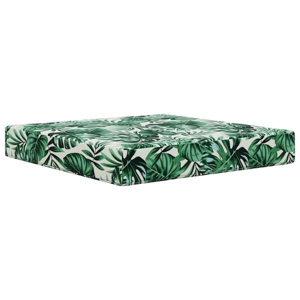 vidaXL Sofakissen f&uuml;r drau&szlig;en 3 pcs Blattmuster Polyester