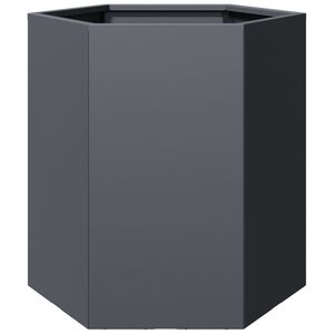 vidaXL Pflanzk&uuml;bel Anthrazit Sechseckig 46x40x45 Stahl