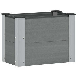 vidaXL Hochbeet Grau 50 x 30 x 36 cm WPC und Aluminium