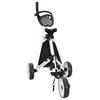 vidaXL Golf-Dolly Schwarz und Wei&szlig; Aluminium Klappbar