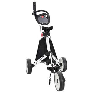 vidaXL Golf-Dolly Schwarz und Wei&szlig; 100 x 69 x 114 cm Aluminium