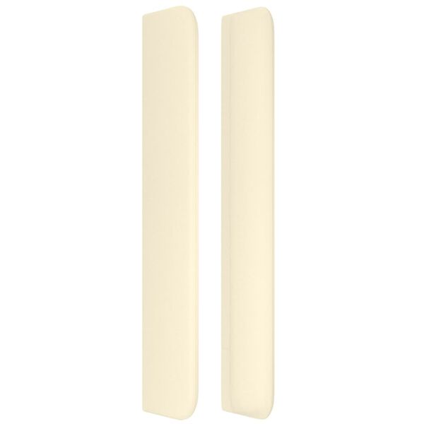 vidaXL Kopfteil mit Ohren Creme 93x16x118/128 cm Kunstleder