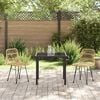 vidaXL Garten Essgruppe 5 pcs Schwarz Poly Rattan