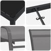 vidaXL Garten Essgruppe 3 pcs Grau und Schwarz