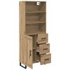 vidaXL Highboard Artisan-Eiche 69,5 x 34 x 180 cm Holzwerkstoff