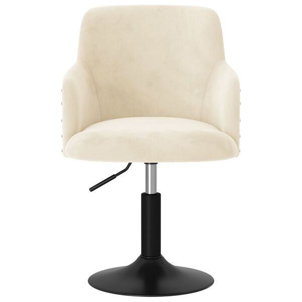 vidaXL Esszimmerst&uuml;hle 2 Stk. Drehbar Creme Samt
