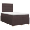 vidaXL Boxspringbett mit Matratze Dunkelbraun 120 x 200 cm Stoff