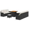 vidaXL Garten-Sofa-Set 10 pcs Schwarz Poly-Rattan