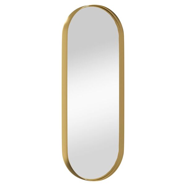 vidaXL Wandspiegel Golden 15x40 cm Oval