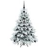 vidaXL K&uuml;nstlicher Weihnachtsbaum mit 150 LEDs Wei&szlig; 120 cm PE und PVC