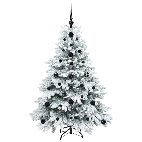 vidaXL K&uuml;nstlicher Weihnachtsbaum mit 150 LEDs Wei&szlig; 120 cm PE und PVC
