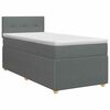 vidaXL Boxspringbett mit Matratze Dunkelgrau 80 x 200 cm Stoff