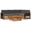 vidaXL Outdoor-Sofagarnitur 5 stk. Natur und Anthrazit