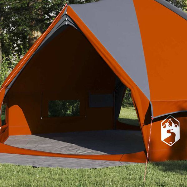 vidaXL Teepee Zelt mit Dach Grau und Orange 490 x 410 x 210 cm