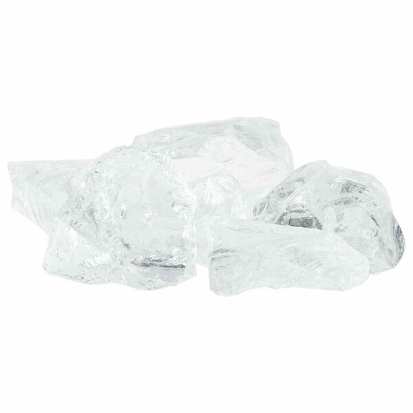 vidaXL Gartensteine Wei&szlig; 12 cm Glas