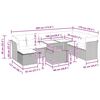 vidaXL 9-tlg. Garten-Sofagarnitur mit Kissen Hellgrau Poly Rattan