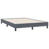 vidaXL Boxspringbett mit Matratze Dunkelgrau 140x220 cm Samt