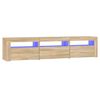 vidaXL TV-Schrank mit LED-Leuchten Sonoma-Eiche 180x35x40 cm