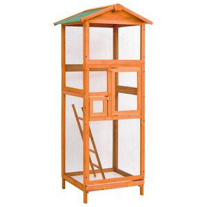 vidaXL Vogelk&auml;fig 68x62x166 cm Massivholz Fichte