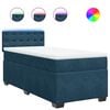 vidaXL Boxspringbett mit Matratze Blau 90x200 cm Samt