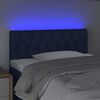 vidaXL LED Kopfteil Blau 100x7x78/88 cm Stoff