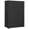 vidaXL Aktenschrank Anthrazit 90x46x134 cm Stahl