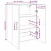 vidaXL Wandschrank 2 pcs Altholz 69,5 x 34 x 90 cm Holzwerkstoff