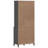 vidaXL Highboard VIKEN Anthrazit 80x40x190 cm Massivholz Kiefer