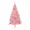 vidaXL K&uuml;nstlicher vorbeleuchteter Weihnachtsbaum Rosa 240 cm PVC