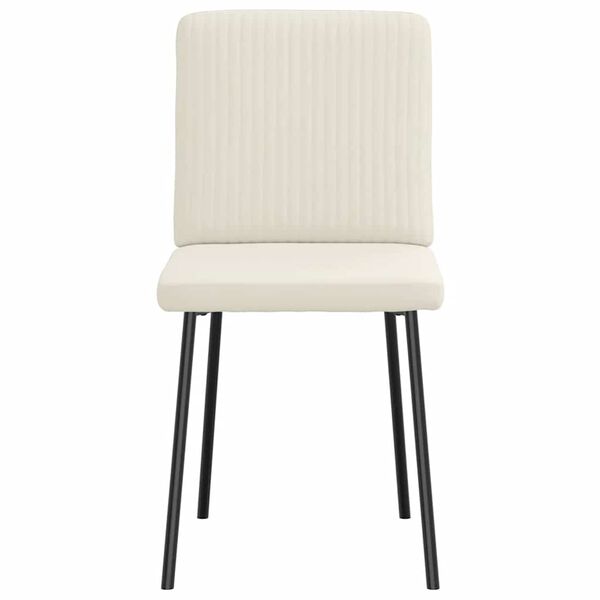 vidaXL Esszimmerstühle 2 Stk. Creme Samt