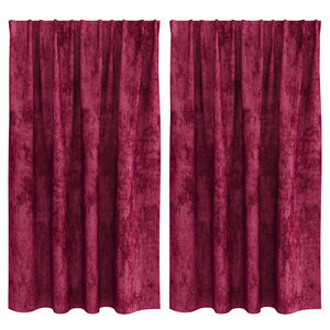 vidaXL Samtvorh&auml;nge mit Vorh&auml;ngen 2 pcs Weinrot 140 x 140 cm Samt