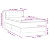 vidaXL Boxspringbett mit Matratze Dunkelblau 100x220 cm Samt