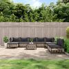 vidaXL 10-tlg. Garten-Lounge-Set mit Kissen Anthrazit Poly Rattan