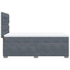 vidaXL Boxspringbett mit Matratze Dunkelgrau 100x200 cm Samt