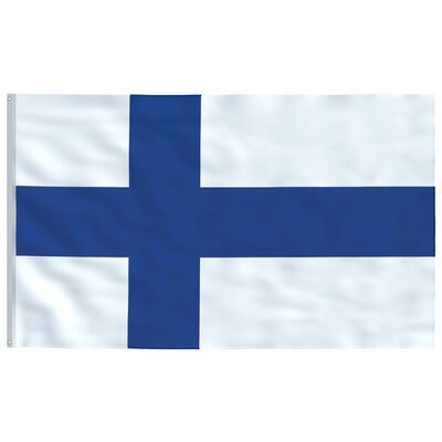 vidaXL Flagge Finnlands und Mast Aluminium 6,2 m