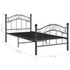 vidaXL Bett Schwarz Metall 90x200 cm
